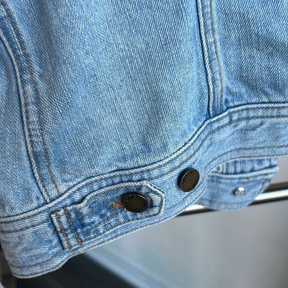 VTG Chaps Women Blue Denim Embroidered Jean Jacket Western Coastal Cowgirl Sz L - Picture 7 of 13
